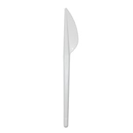 Набор ножей столовых одноразовых Мистерия белые 12 шт 165 мм