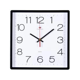 Часы настенные Рубин Классика 30х30 см корпус черный 3028-141B