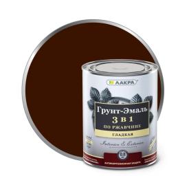 Грунт-эмаль по ржавчине 3 в 1 Лакра шоколадно-коричневый, 0,8 кг