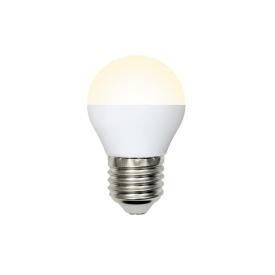 Лампа светодиодная Теплый белый свет Е27 7 Вт 3000К 600Лм  LED-G45-7W/WW/E27/FR/NR Volpe,