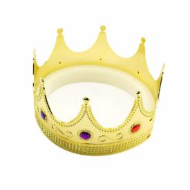 Корона пластиковая карнавальная "Король" золото