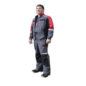 Костюм Формула куртка, п/комб темно-серый с красной и черной отделкой р.96-100/182-188