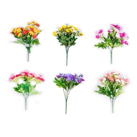 Букет искусственных цветов 28 см d12 см 6 цветков микс 262788