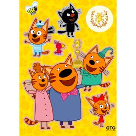 Наклейка интерьерная Декоретто Три кота:Радостные коты LK 4902