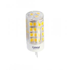 Лампа general led g4 5w 220v 4500k пластик