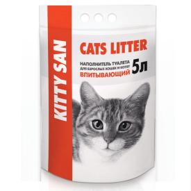 Наполнитель для кошачьего туалета Kitty San впитывающий 5 л