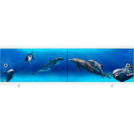 Экран под ванну Ультра легкий Арт 168 см Дельфины