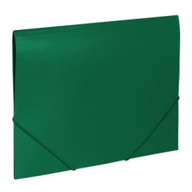 Папка на резинках BRAUBERG Office зеленая до 300 листов