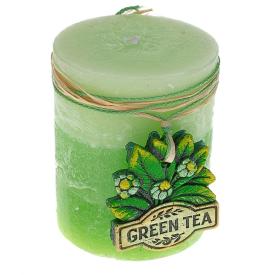 Свеча колонна Кофе зеленый чай 50х100 ароматизированная Bartek