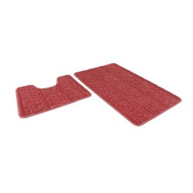 Набор ковриков для ванной комнаты 50х80/50х40 см Актив icarpet ягодный