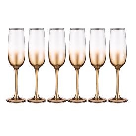 Набор бокалов для шампанского Карамельный омбре 6 шт 175 мл 194-725
