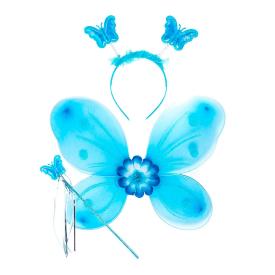Набор маскарадный: крылья бабочки, украшение на голову, волшебная палочка для детей старше трех лет