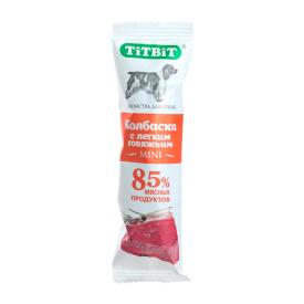 Колбаска для собак TiTBiT с легким говяжьим 30 г