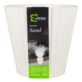 Горшок для цветов Sand со вставкой белый d28 см 10,5 л