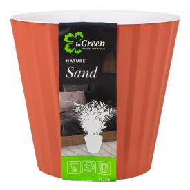 Горшок для цветов Sand со вставкой итальянский терракот d19 см 3,3 л