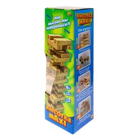 Игра деревянная Башня. Высотка Maxi 28 см, 54 блока