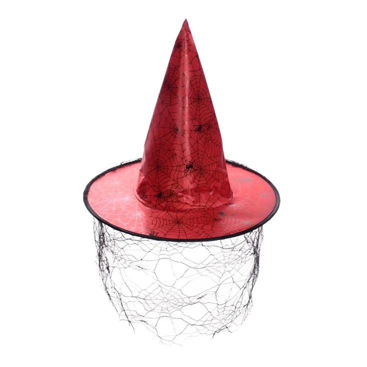 Шляпа карнавальная Ведьма с пауками микс