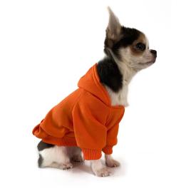 Кофта-толстовка на флисе для собак мелких пород Bro Style оранжевая р XL