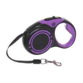Поводок-рулетка для собак Лаппи 5 м до 15 кг фиолетовый