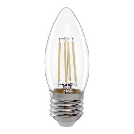 Лампа светодиодная филамент General FLP 10Вт 6500К Е27 свеча прозрачная