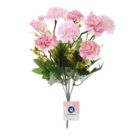 Цветы искусственные Летняя фантазия Гортензия 30 см розовые